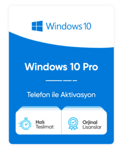 Windows 10 Pro – Telefon Aktivasyon